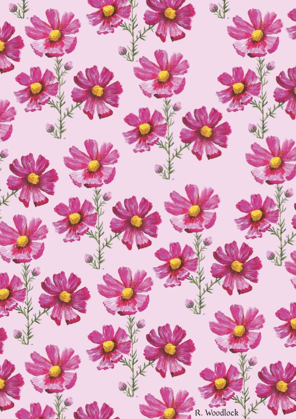 'Pink Cosmos' Oven Mitt