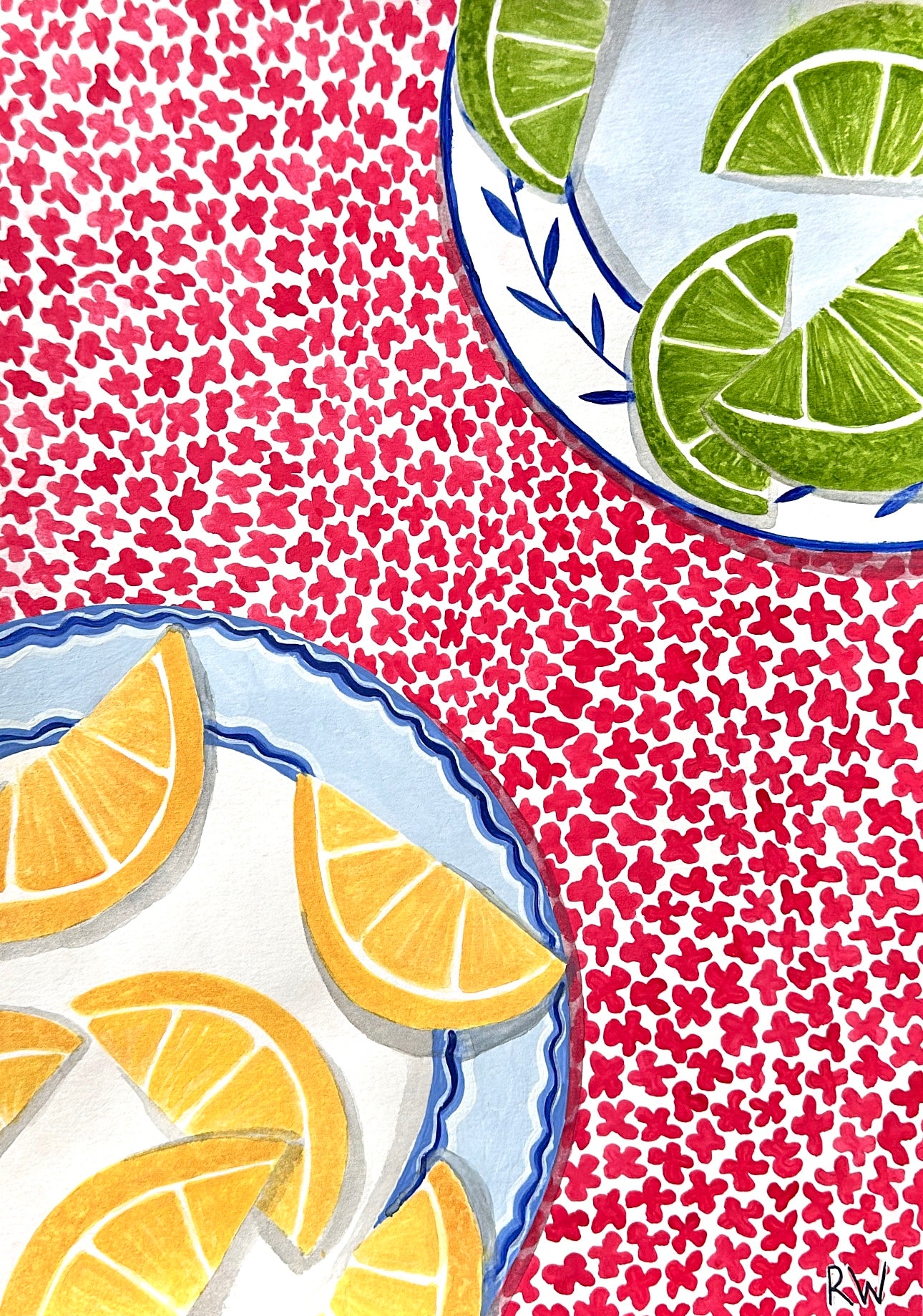 ‘Citrus Bloom’ Tea Towel