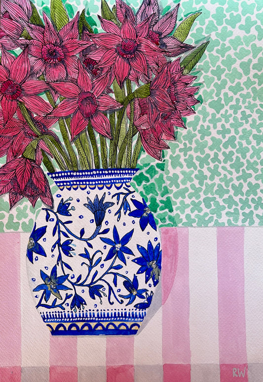 'Blossoms In Blue & White'
