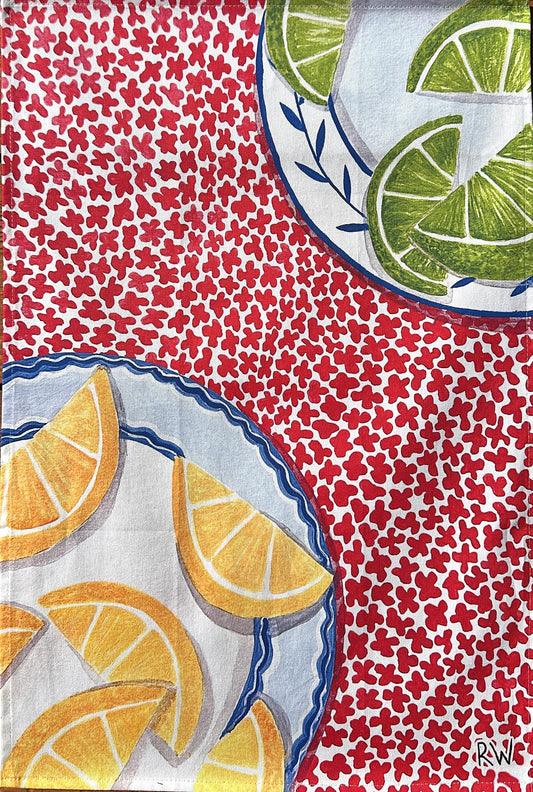 ‘Citrus Bloom’ Tea Towel
