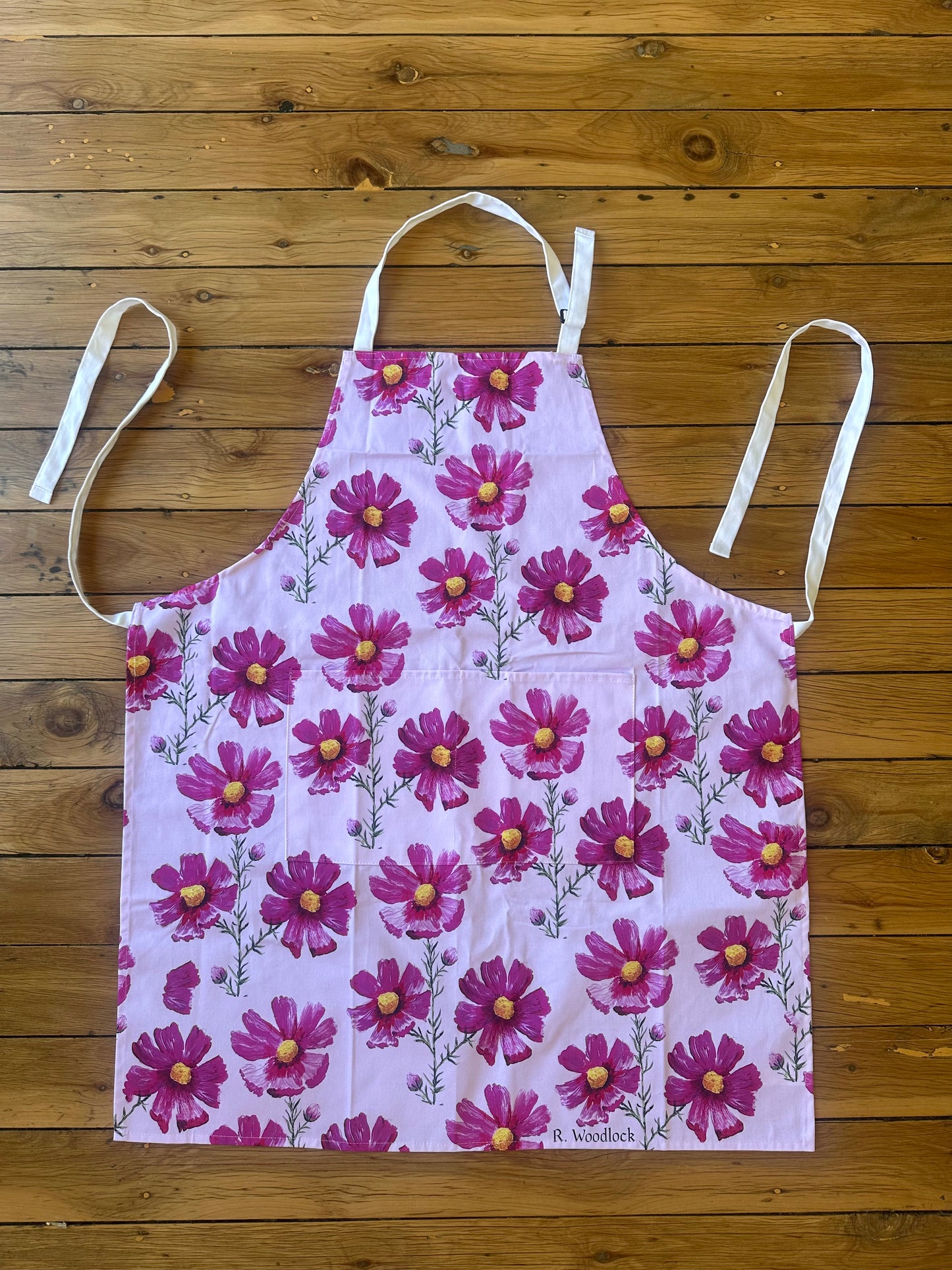 'Pink Cosmos' Apron
